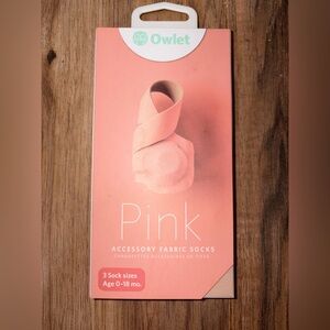 Owlet Dream Sock Pink Accessory Fabric Socks Sizes 1,2,3 NIB Sock 1 or 2 System